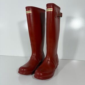 Hunter Red Tall Rain Boots
